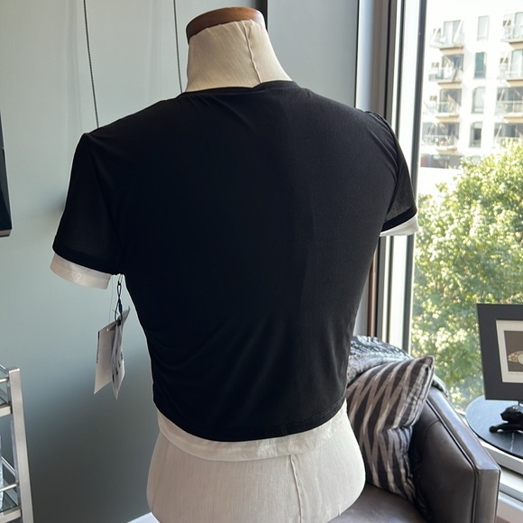 New SIMON MILLER Mesh Gamma Crop Tee Size Medium - Picture 4 of 6